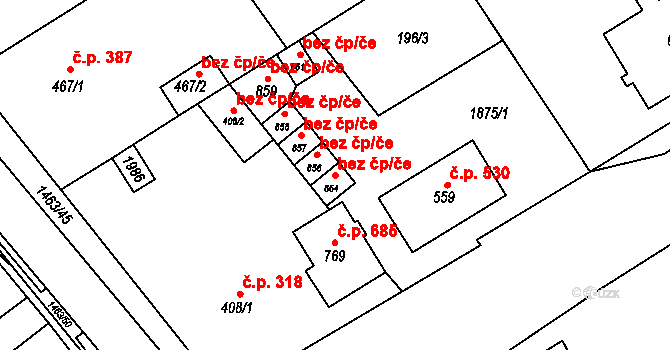 Kvasice 48295345 na parcele st. 864 v KÚ Kvasice, Katastrální mapa