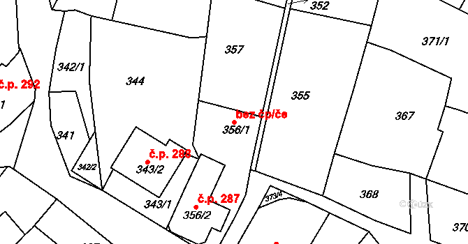Bystřice nad Pernštejnem 49302345 na parcele st. 356/1 v KÚ Bystřice nad Pernštejnem, Katastrální mapa
