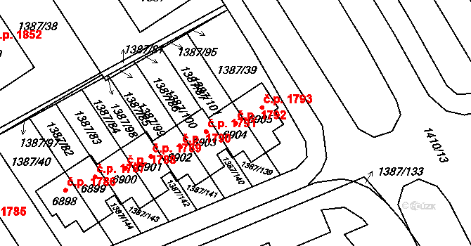 Beroun-Město 1792, Beroun na parcele st. 6904 v KÚ Beroun, Katastrální mapa