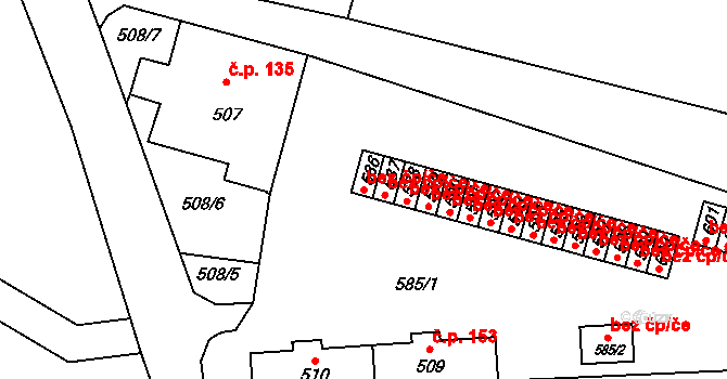 Sázava 40052346 na parcele st. 586 v KÚ Sázava, Katastrální mapa