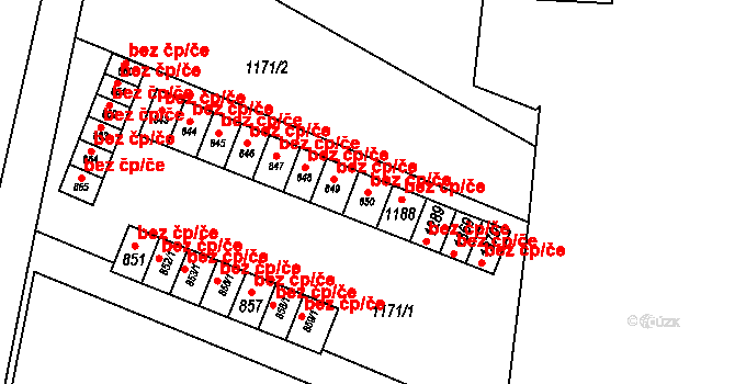 Králíky 45497346 na parcele st. 850 v KÚ Králíky, Katastrální mapa