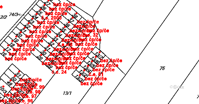 Teplice 49837346 na parcele st. 13/7 v KÚ Sobědruhy, Katastrální mapa