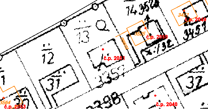 Lysá nad Labem 2051 na parcele st. 3357 v KÚ Lysá nad Labem, Katastrální mapa