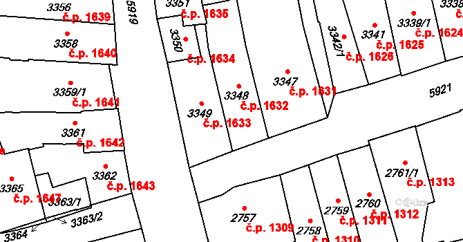 Jihlava 1632 na parcele st. 3348 v KÚ Jihlava, Katastrální mapa