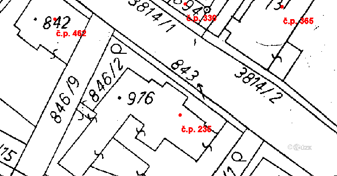 Cvikov II 235, Cvikov na parcele st. 976 v KÚ Cvikov, Katastrální mapa