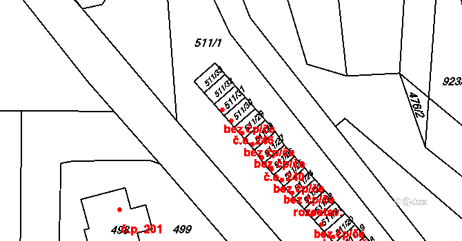 Sloup 246 na parcele st. 511/30 v KÚ Sloup v Moravském krasu, Katastrální mapa