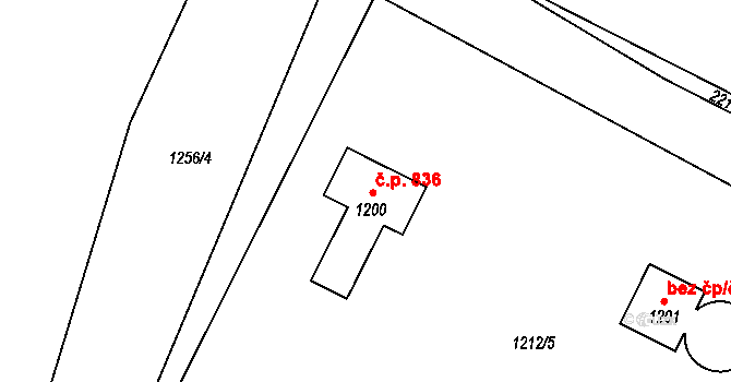 Lišov 836, Katastrální mapa