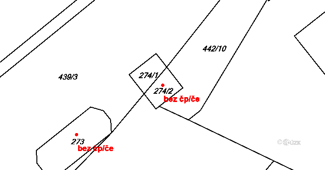 Jenišovice 38453347 na parcele st. 274/2 v KÚ Jenišovice u Jablonce nad Nisou, Katastrální mapa