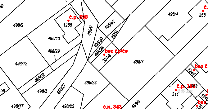 Chotěšov 39981347 na parcele st. 257/3 v KÚ Chotěšov, Katastrální mapa