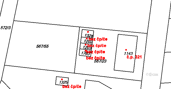 Broumov 40072347 na parcele st. 1203 v KÚ Broumov, Katastrální mapa
