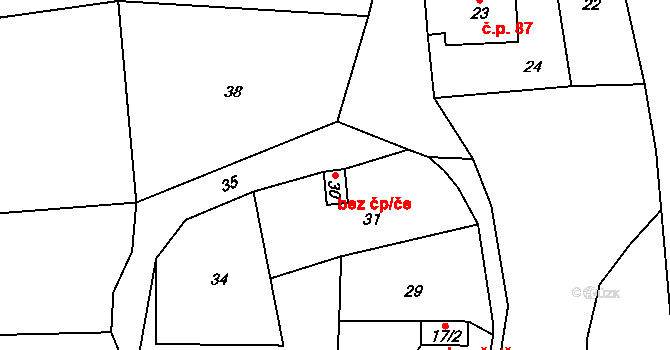 Rýmařov 40182347 na parcele st. 30 v KÚ Ondřejov u Rýmařova, Katastrální mapa