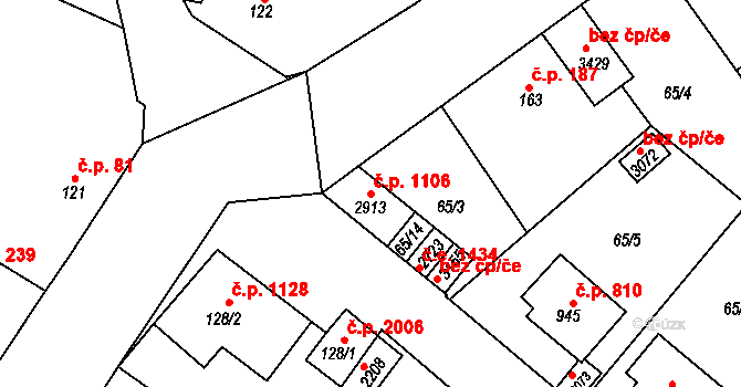 Sezimovo Ústí 40923347 na parcele st. 2913 v KÚ Sezimovo Ústí, Katastrální mapa