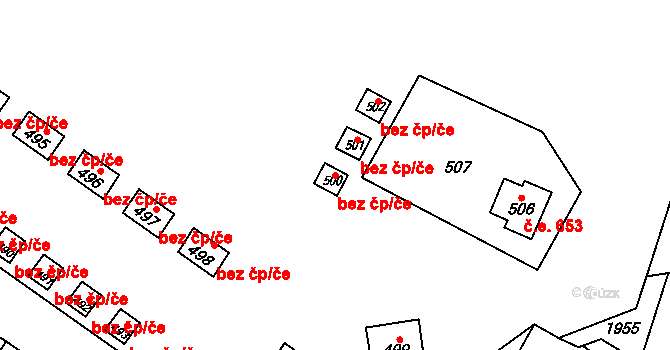 Mostkovice 41148347 na parcele st. 500 v KÚ Stichovice, Katastrální mapa