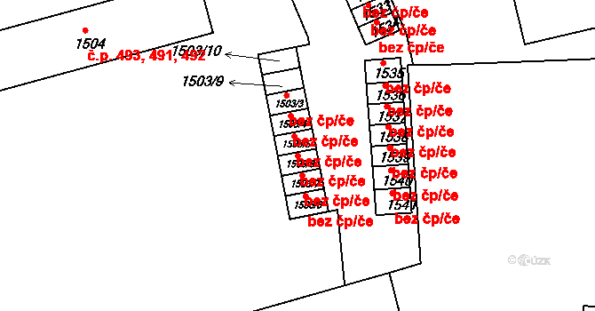 Šenov u Nového Jičína 41287347 na parcele st. 1503/6 v KÚ Šenov u Nového Jičína, Katastrální mapa