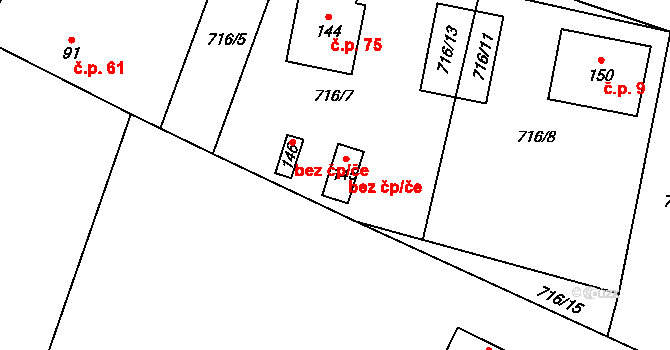 Přeborov 46223347 na parcele st. 145 v KÚ Přeborov, Katastrální mapa