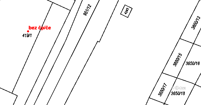 Lomnice nad Lužnicí 47577347 na parcele st. 951/1 v KÚ Lomnice nad Lužnicí, Katastrální mapa