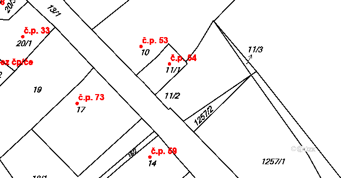 Velká Chmelištná 48532347 na parcele st. 11/2 v KÚ Velká Chmelištná, Katastrální mapa
