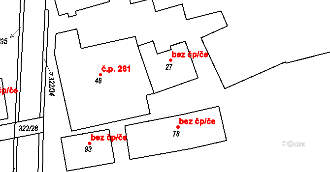 Štěpánov nad Svratkou 49446347 na parcele st. 27 v KÚ Olešnička, Katastrální mapa