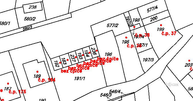 Bystrovany 50510347 na parcele st. 236 v KÚ Bystrovany, Katastrální mapa