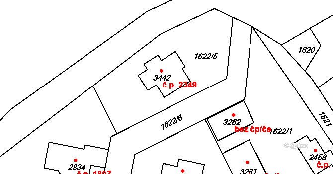 Brandýs nad Labem 2111, Brandýs nad Labem-Stará Boleslav na parcele st. 1622/5 v KÚ Brandýs nad Labem, Katastrální mapa