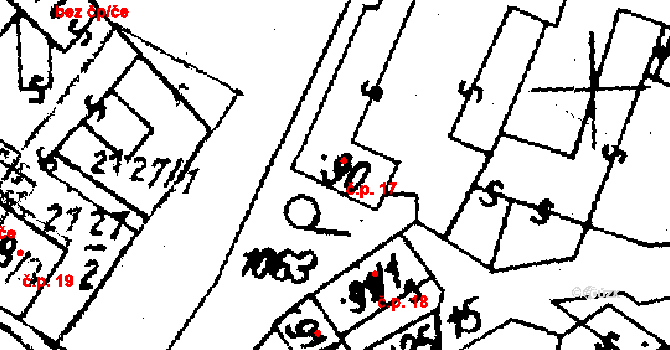 Budkov 17 na parcele st. 90 v KÚ Budkov, Katastrální mapa
