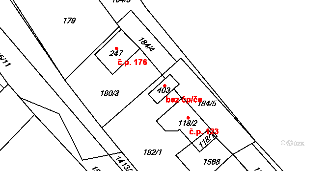 Česká Bělá 38687348 na parcele st. 403 v KÚ Česká Bělá, Katastrální mapa