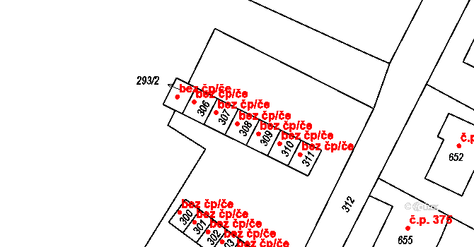 Vrbno pod Pradědem 40196348 na parcele st. 308 v KÚ Vrbno pod Pradědem, Katastrální mapa
