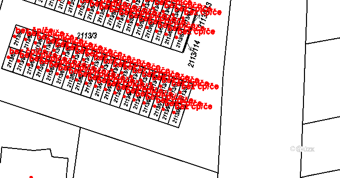 Dobruška 44241348 na parcele st. 2113/80 v KÚ Dobruška, Katastrální mapa