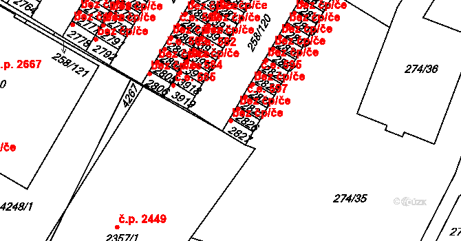 Rakovník 44432348 na parcele st. 2827 v KÚ Rakovník, Katastrální mapa
