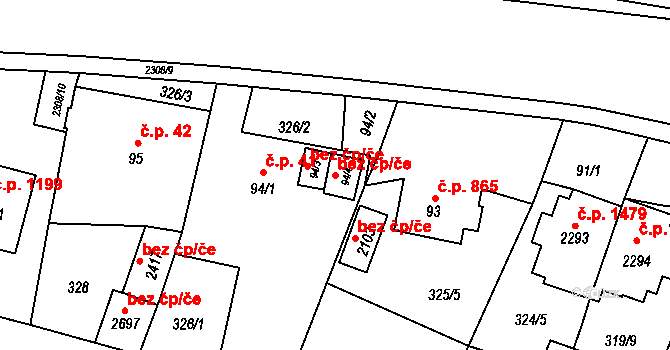 Opava 47852348 na parcele st. 94/4 v KÚ Kateřinky u Opavy, Katastrální mapa