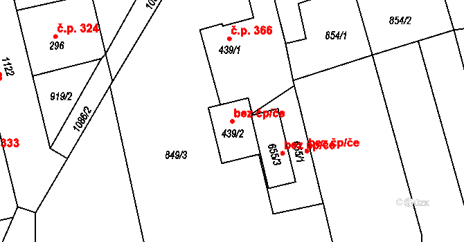 Staňkov 49501348 na parcele st. 439/2 v KÚ Staňkov-ves, Katastrální mapa