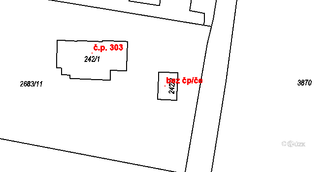 Chotěvice 97332348 na parcele st. 242/2 v KÚ Chotěvice, Katastrální mapa