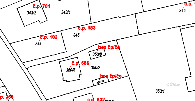 Bolatice 103234349 na parcele st. 350/9 v KÚ Bolatice, Katastrální mapa