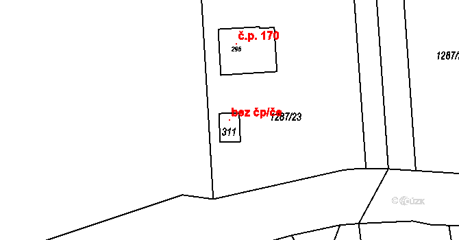 Čaková 119018349 na parcele st. 311 v KÚ Čaková, Katastrální mapa