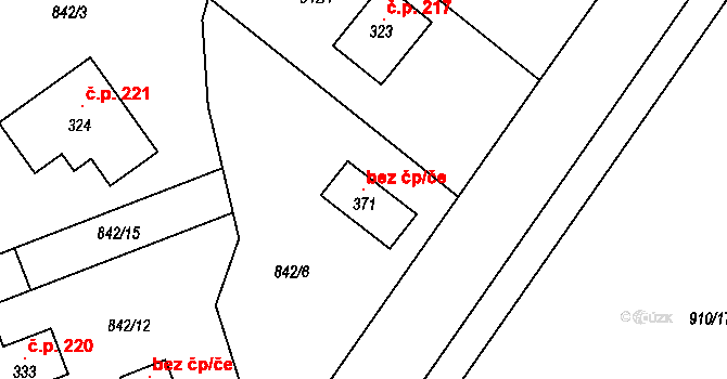 Telnice 120076349 na parcele st. 371 v KÚ Varvažov u Telnice, Katastrální mapa