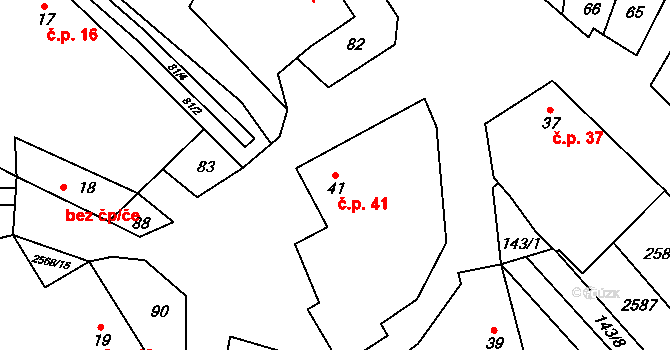 Sedlejov 41 na parcele st. 41 v KÚ Sedlejov, Katastrální mapa
