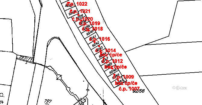 Dobšice 1012 na parcele st. 92/44 v KÚ Dobšice u Znojma, Katastrální mapa