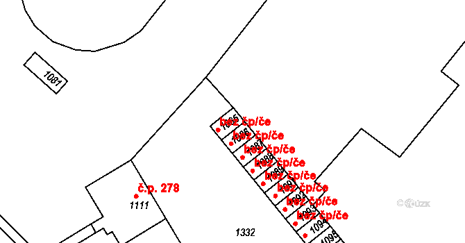 Vidnava 38545349 na parcele st. 1085 v KÚ Vidnava, Katastrální mapa