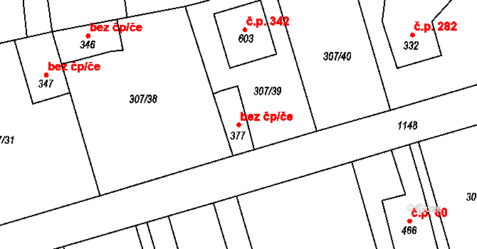 Broumov 42444349 na parcele st. 377 v KÚ Velká Ves u Broumova, Katastrální mapa