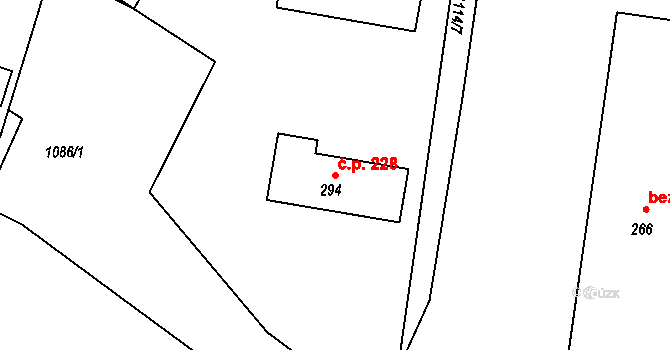 Lodhéřov 42797349 na parcele st. 294 v KÚ Lodhéřov, Katastrální mapa