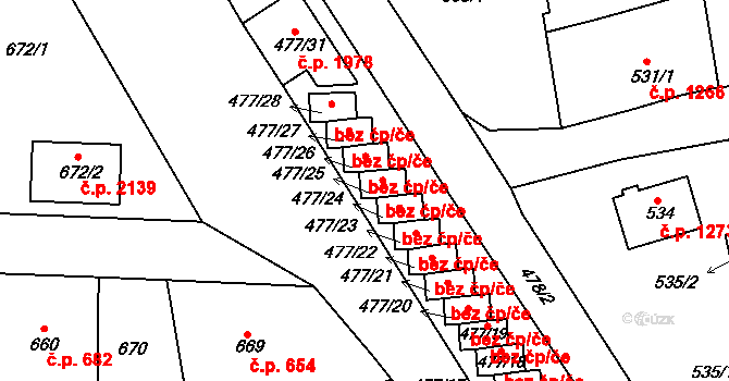Tachov 43283349 na parcele st. 477/25 v KÚ Tachov, Katastrální mapa