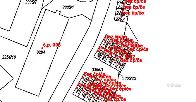 Česká Třebová 45447349 na parcele st. 2303 v KÚ Česká Třebová, Katastrální mapa