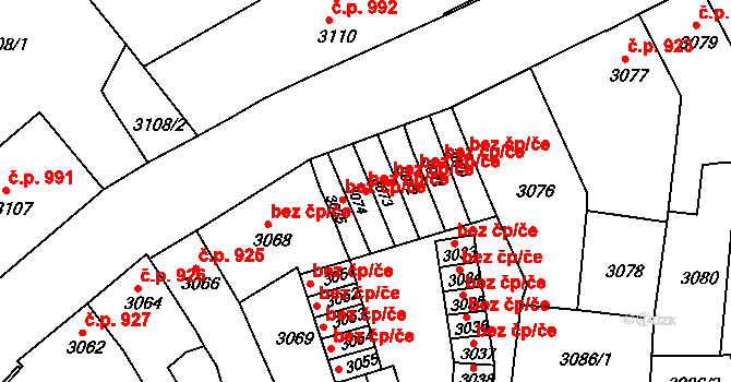 Česká Lípa 45916349 na parcele st. 3074 v KÚ Česká Lípa, Katastrální mapa