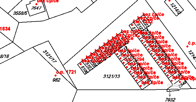 Kroměříž 50046349 na parcele st. 5110 v KÚ Kroměříž, Katastrální mapa