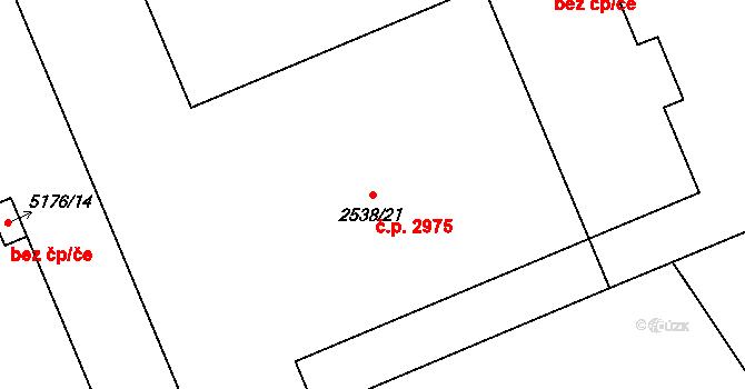 Přerov I-Město 2975, Přerov na parcele st. 2538/21 v KÚ Přerov, Katastrální mapa