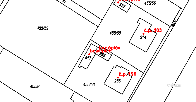 Chroustovice 38032350 na parcele st. 339 v KÚ Chroustovice, Katastrální mapa
