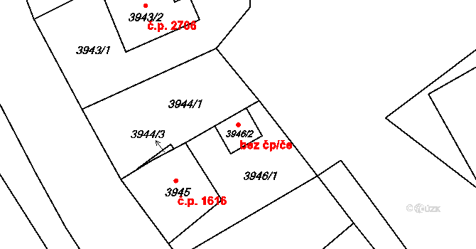 Česká Lípa 39739350 na parcele st. 3946/2 v KÚ Česká Lípa, Katastrální mapa