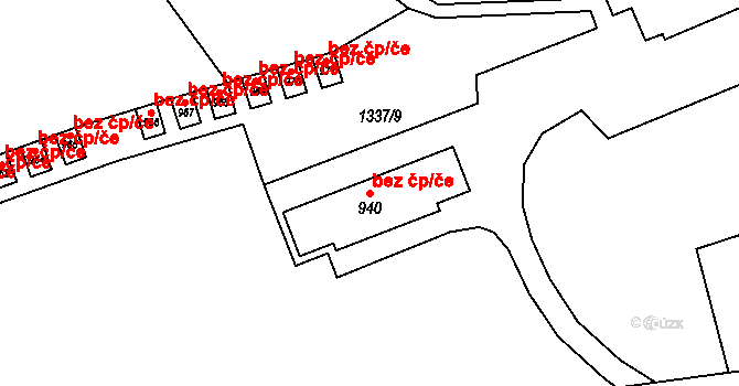 Rajnochovice 43320350 na parcele st. 940 v KÚ Rajnochovice, Katastrální mapa