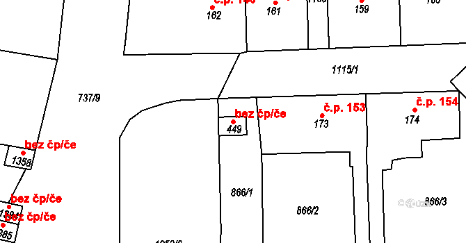 Broumov 46352350 na parcele st. 449 v KÚ Velká Ves u Broumova, Katastrální mapa