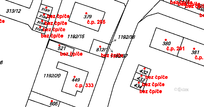 Žebrák 46983350 na parcele st. 812/1 v KÚ Žebrák, Katastrální mapa